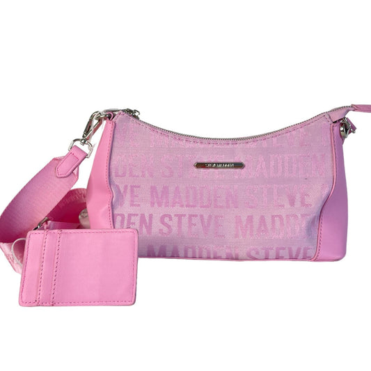 Steve Madden Pink Shoulder Bag + Tarjetero – Estilo que ilumina tu día